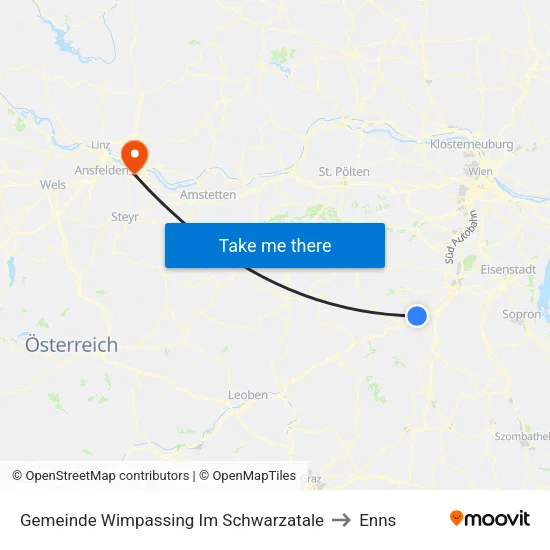 Gemeinde Wimpassing Im Schwarzatale to Enns map