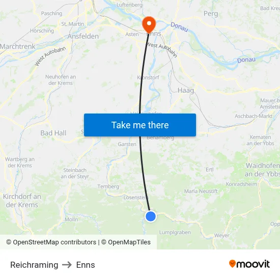 Reichraming to Enns map