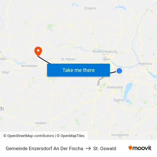 Gemeinde Enzersdorf An Der Fischa to St. Oswald map
