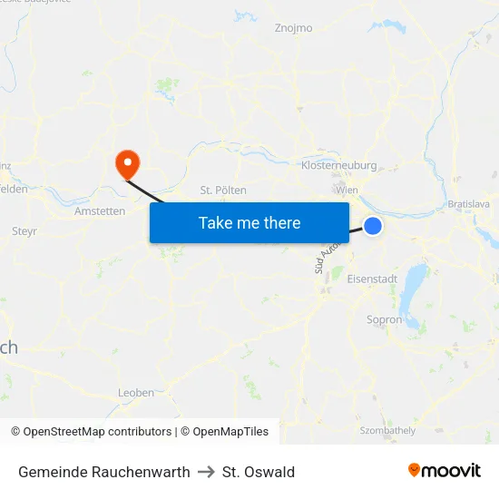 Gemeinde Rauchenwarth to St. Oswald map