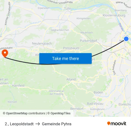 2., Leopoldstadt to Gemeinde Pyhra map
