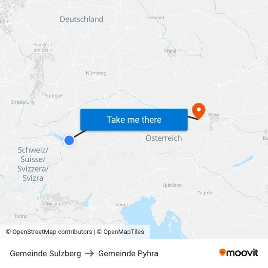 Gemeinde Sulzberg to Gemeinde Pyhra map