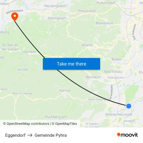 Eggendorf to Gemeinde Pyhra map