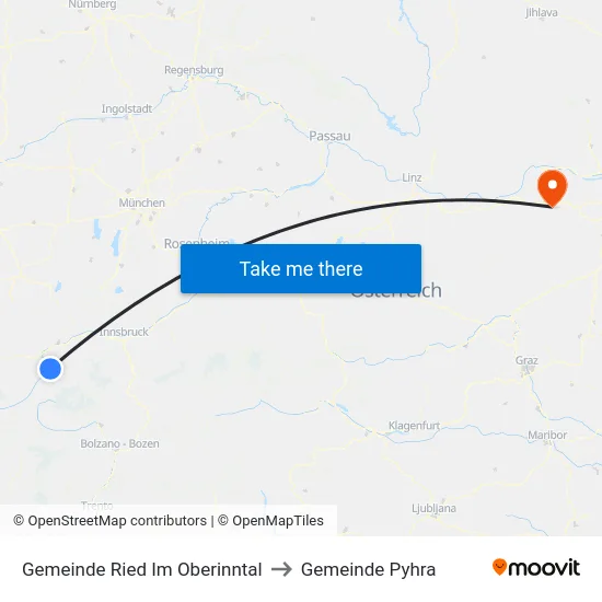 Gemeinde Ried Im Oberinntal to Gemeinde Pyhra map