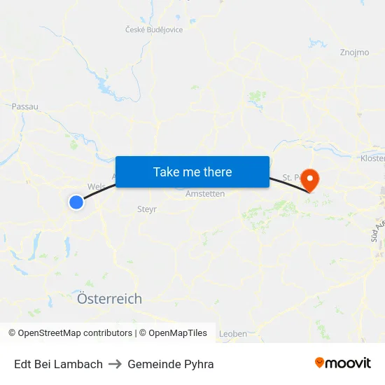 Edt Bei Lambach to Gemeinde Pyhra map