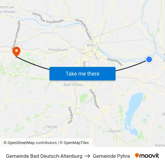 Gemeinde Bad Deutsch-Altenburg to Gemeinde Pyhra map