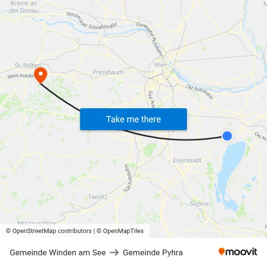 Gemeinde Winden am See to Gemeinde Pyhra map