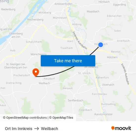 Ort Im Innkreis to Weilbach map