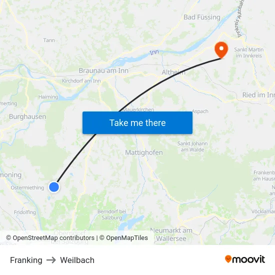 Franking to Weilbach map