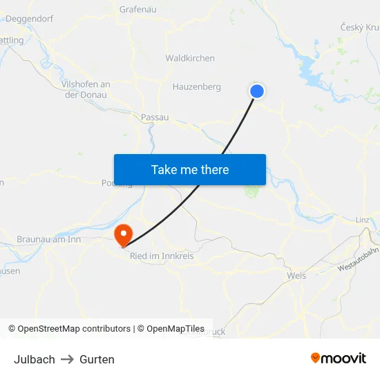 Julbach to Gurten map