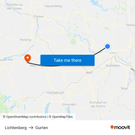 Lichtenberg to Gurten map