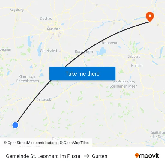 Gemeinde St. Leonhard Im Pitztal to Gurten map