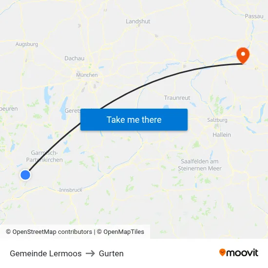 Gemeinde Lermoos to Gurten map