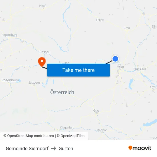 Gemeinde Sierndorf to Gurten map
