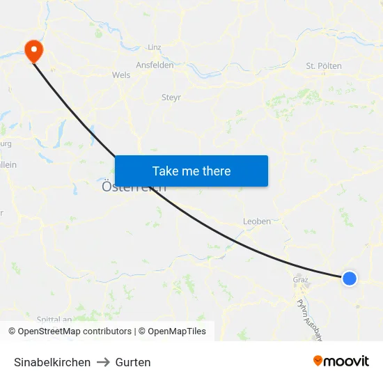 Sinabelkirchen to Gurten map