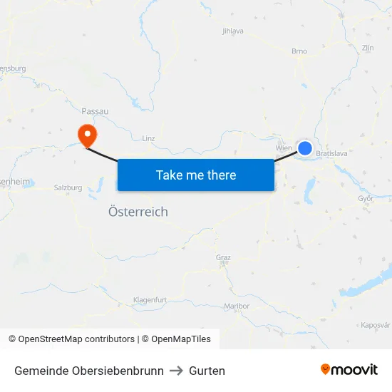 Gemeinde Obersiebenbrunn to Gurten map