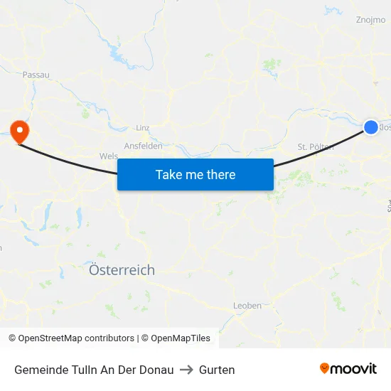 Gemeinde Tulln An Der Donau to Gurten map