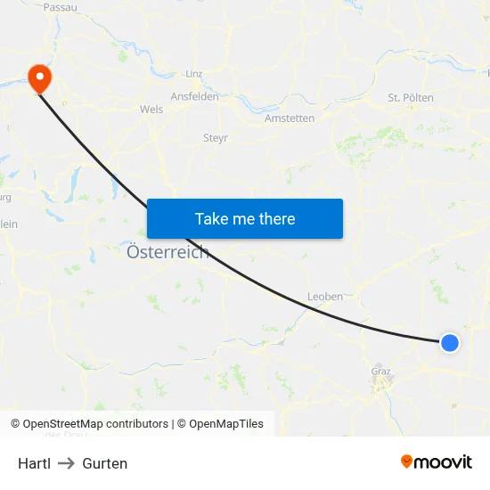 Hartl to Gurten map