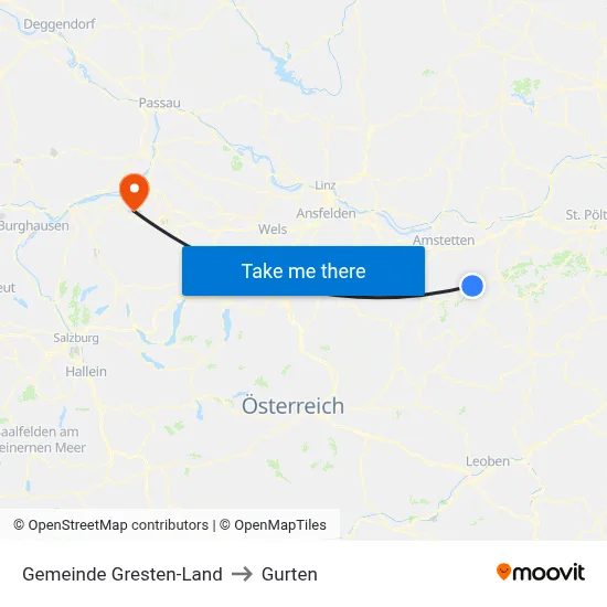 Gemeinde Gresten-Land to Gurten map