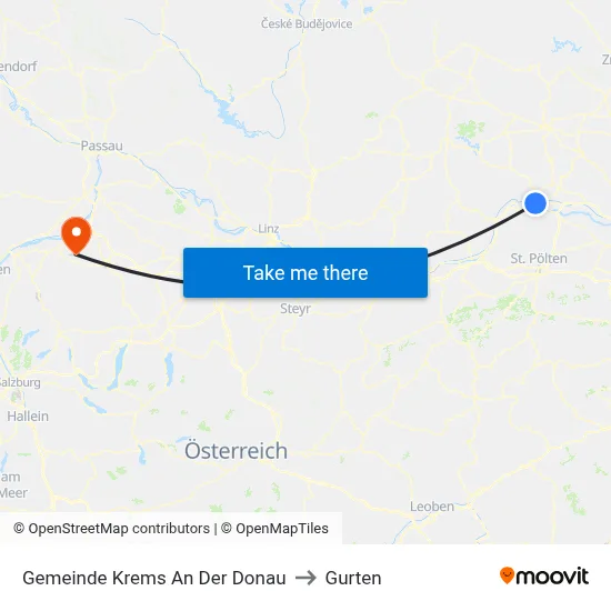 Gemeinde Krems An Der Donau to Gurten map