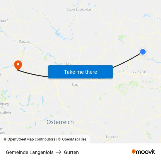 Gemeinde Langenlois to Gurten map
