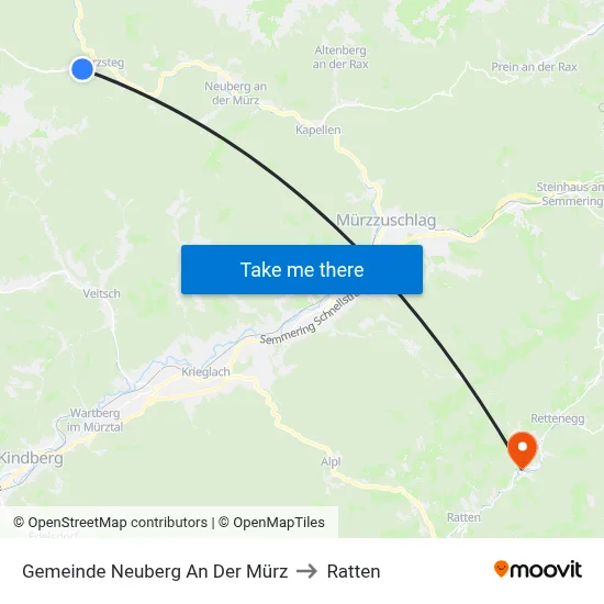 Gemeinde Neuberg An Der Mürz to Ratten map
