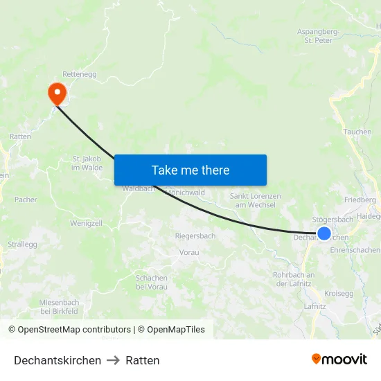 Dechantskirchen to Ratten map