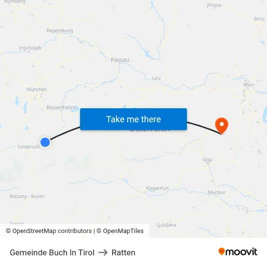 Gemeinde Buch In Tirol to Ratten map