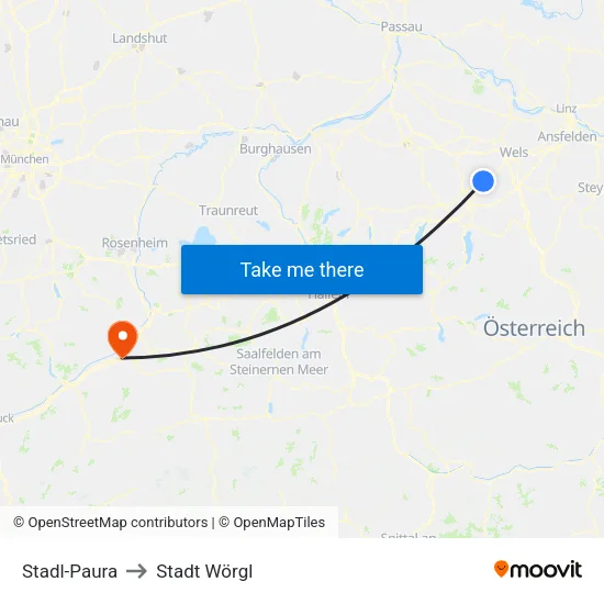 Stadl-Paura to Stadt Wörgl map