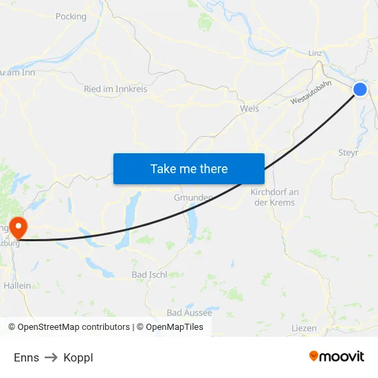 Enns to Koppl map