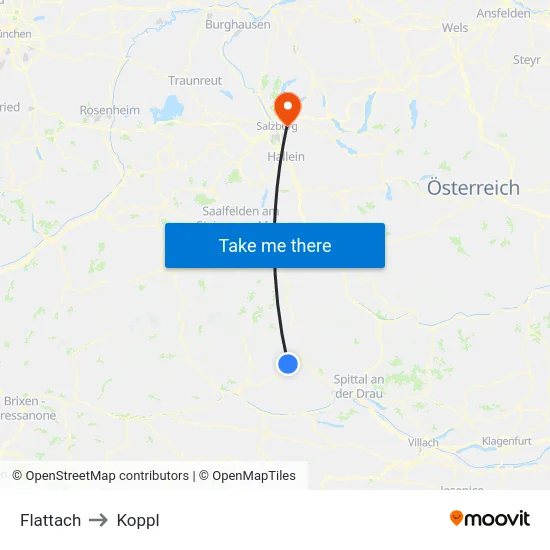 Flattach to Koppl map