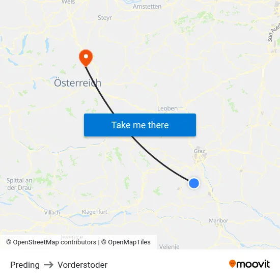 Preding to Vorderstoder map