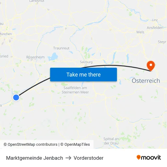 Marktgemeinde Jenbach to Vorderstoder map