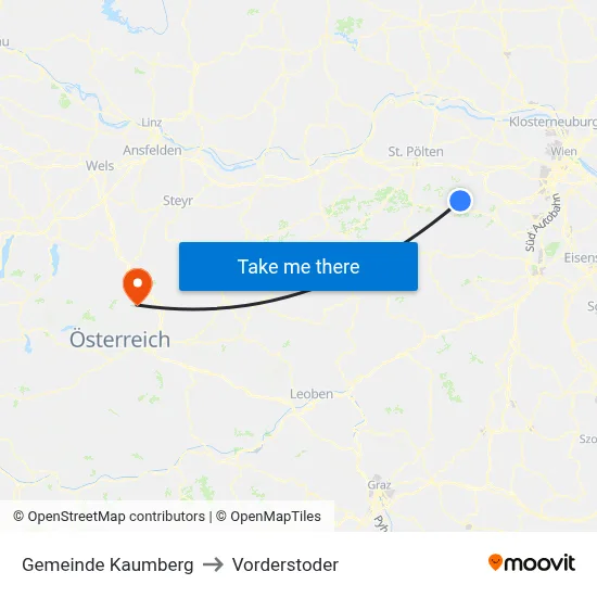 Gemeinde Kaumberg to Vorderstoder map