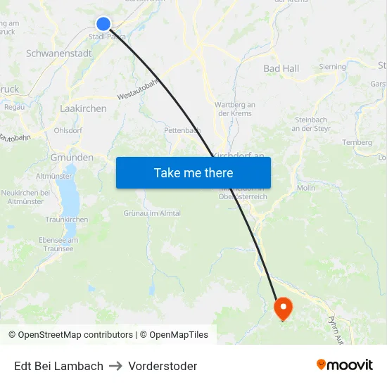 Edt Bei Lambach to Vorderstoder map