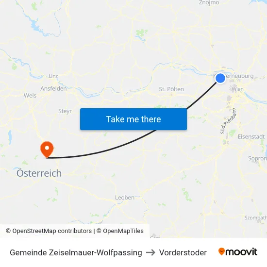 Gemeinde Zeiselmauer-Wolfpassing to Vorderstoder map