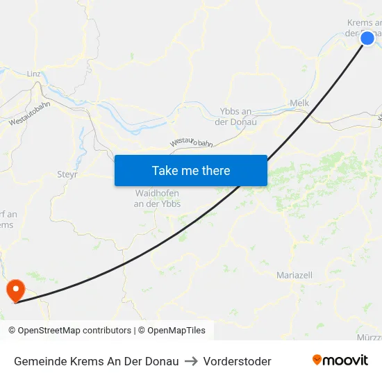 Gemeinde Krems An Der Donau to Vorderstoder map