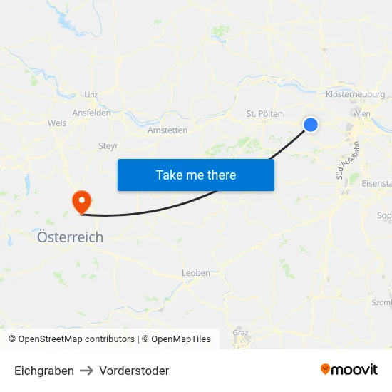 Eichgraben to Vorderstoder map
