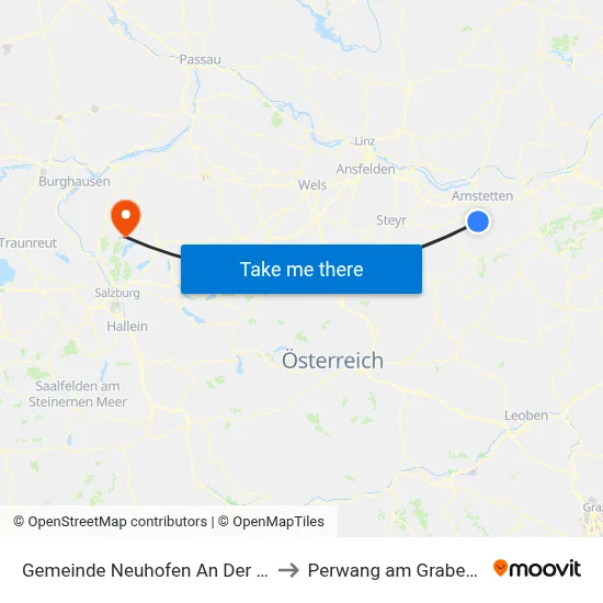 Gemeinde Neuhofen An Der Ybbs to Perwang am Grabensee map