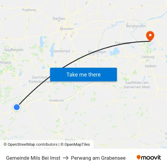 Gemeinde Mils Bei Imst to Perwang am Grabensee map