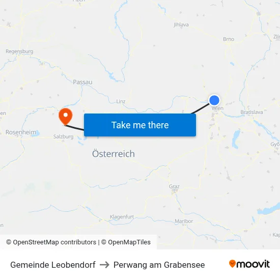 Gemeinde Leobendorf to Perwang am Grabensee map