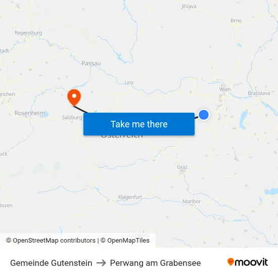 Gemeinde Gutenstein to Perwang am Grabensee map