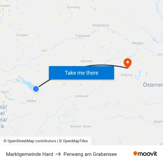 Marktgemeinde Hard to Perwang am Grabensee map