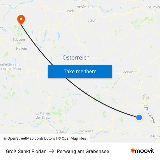 Groß Sankt Florian to Perwang am Grabensee map