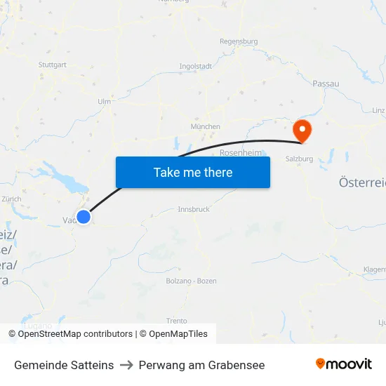 Gemeinde Satteins to Perwang am Grabensee map
