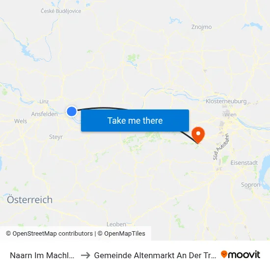 Naarn Im Machlande to Gemeinde Altenmarkt An Der Triesting map