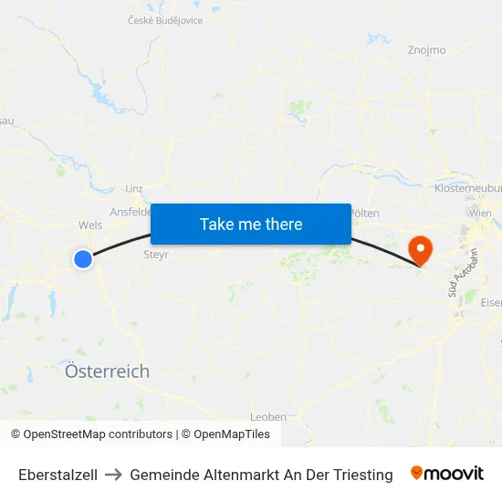 Eberstalzell to Gemeinde Altenmarkt An Der Triesting map