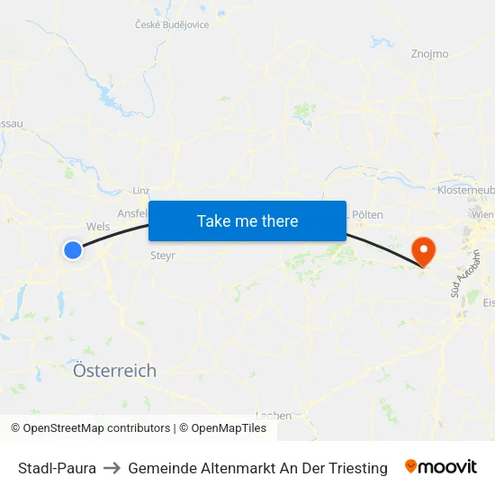 Stadl-Paura to Gemeinde Altenmarkt An Der Triesting map