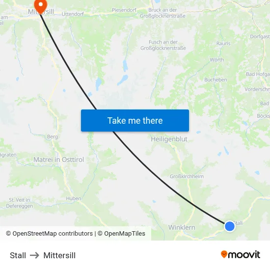 Stall to Mittersill map