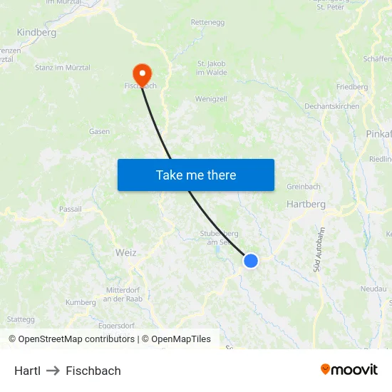 Hartl to Fischbach map